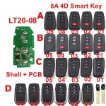 Lonsdor LT20-08 8A 4D Universal Smart Remote Key for Toyota Lexus for KH100+ K518 K518ISE